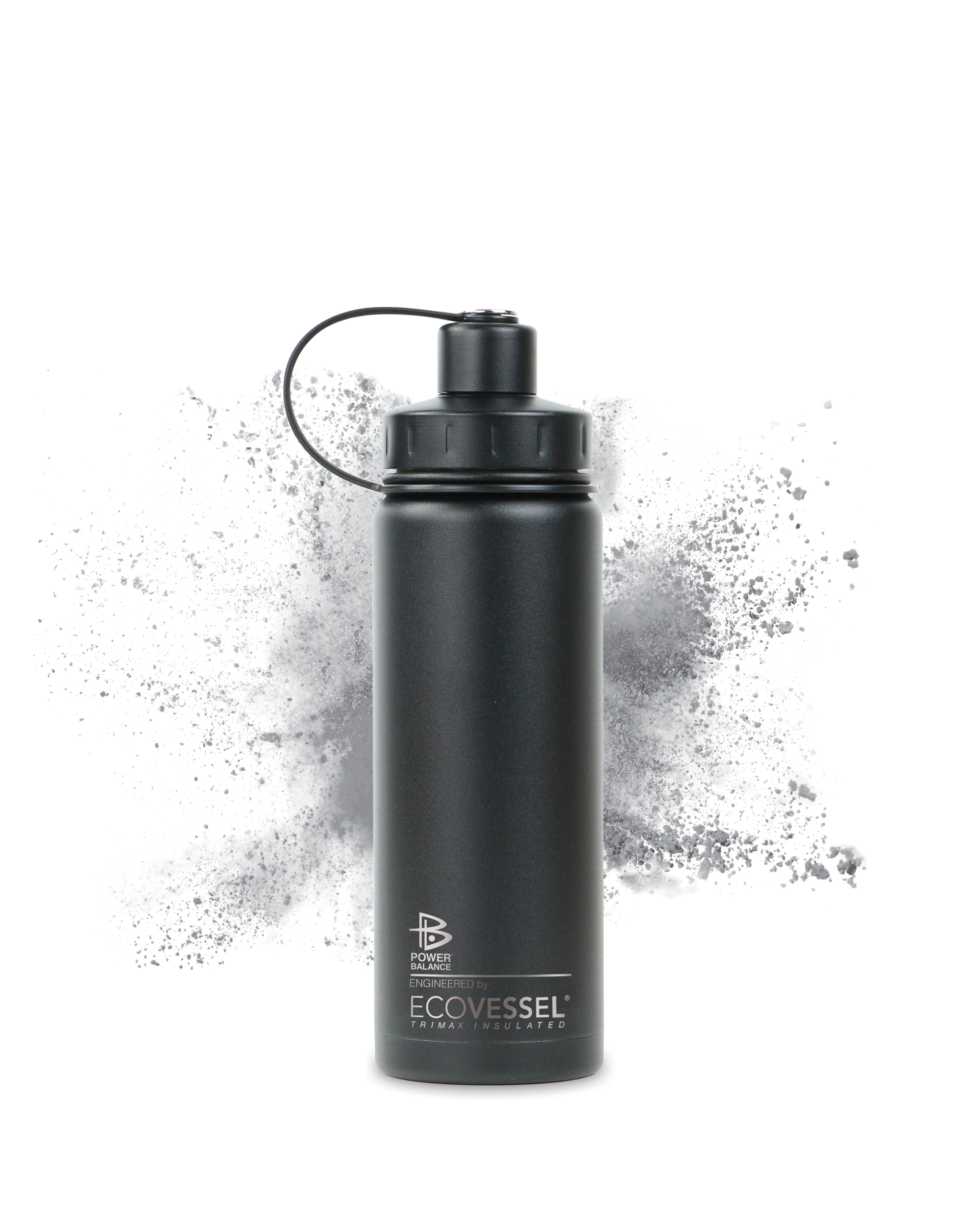 20 oz Black Vacuum Insulated Stainless Steel Water Bottle with