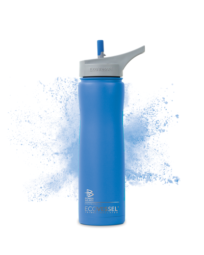 The Summit - Stainless Steel Insulated Water Bottle w/ Straw - 24 oz - Power Balance Engineered by EcoVessel