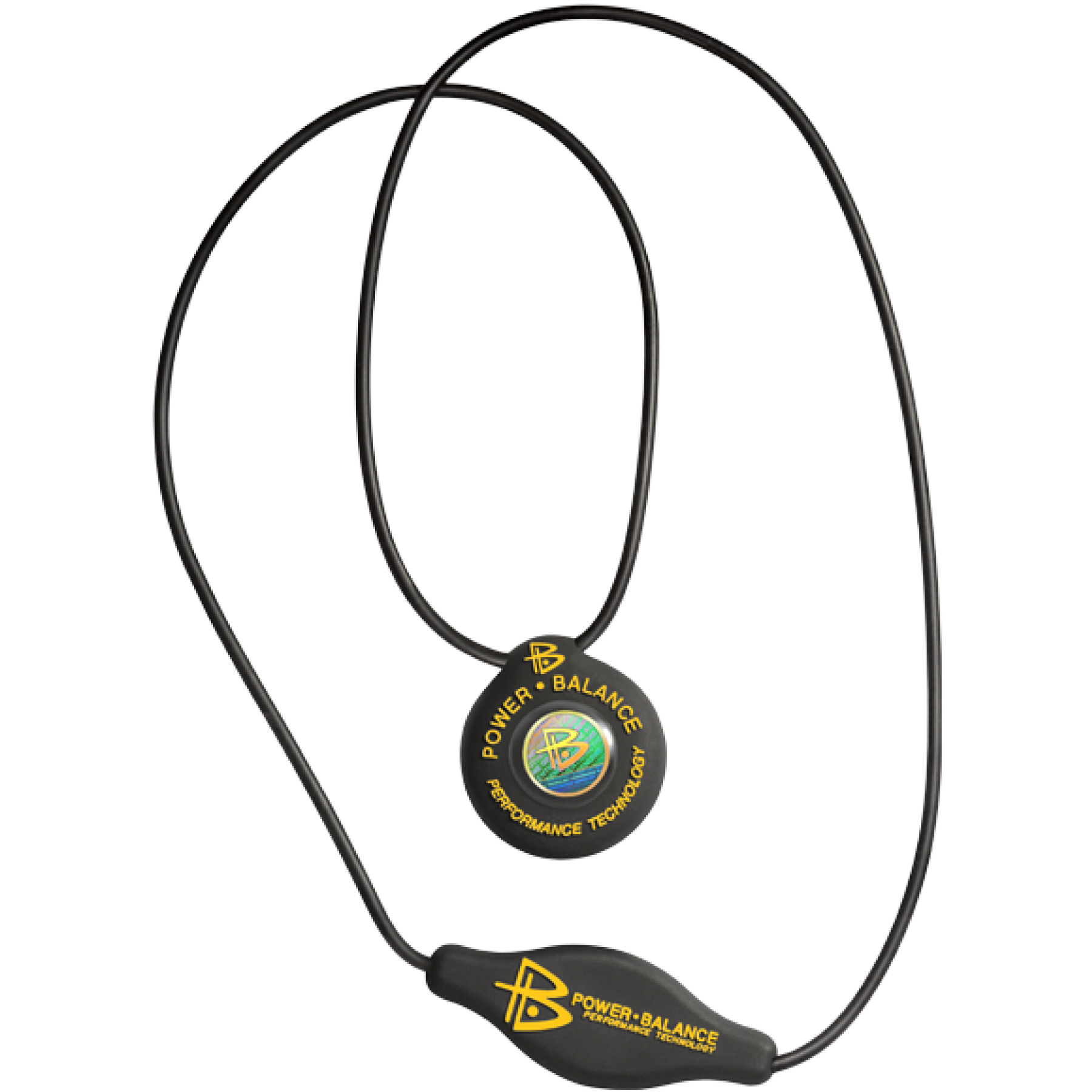 Silicone Pendant Black Yellow